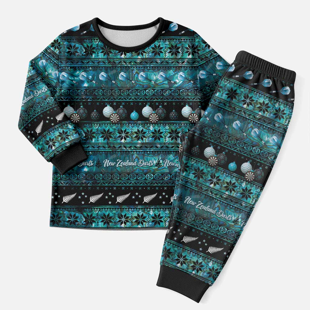 New Zealand Darts Christmas Pajama Set Merry Xmas Aotearoa Maori Paua Shell - Vibe Hoodie