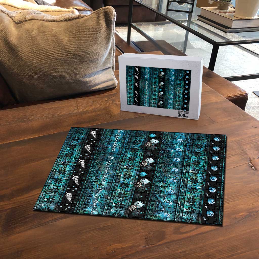 New Zealand Darts Christmas Puzzle Merry Xmas Aotearoa Maori Paua Shell - Vibe Hoodie