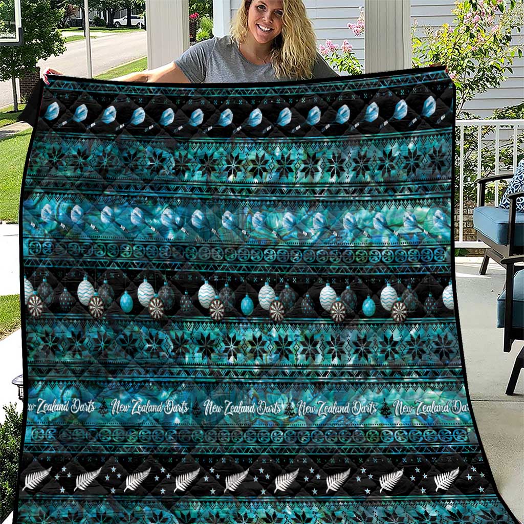 New Zealand Darts Christmas Quilt Merry Xmas Aotearoa Maori Paua Shell - Vibe Hoodie