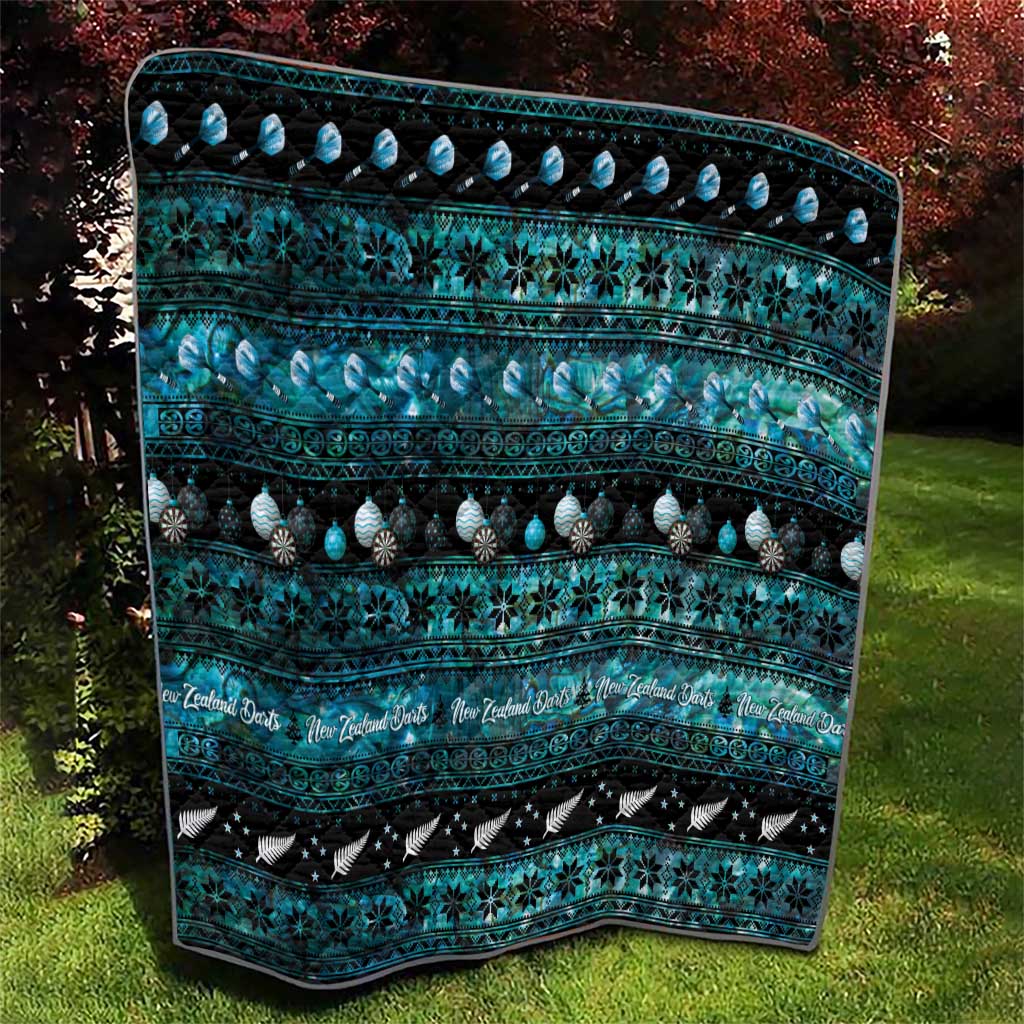 New Zealand Darts Christmas Quilt Merry Xmas Aotearoa Maori Paua Shell - Vibe Hoodie