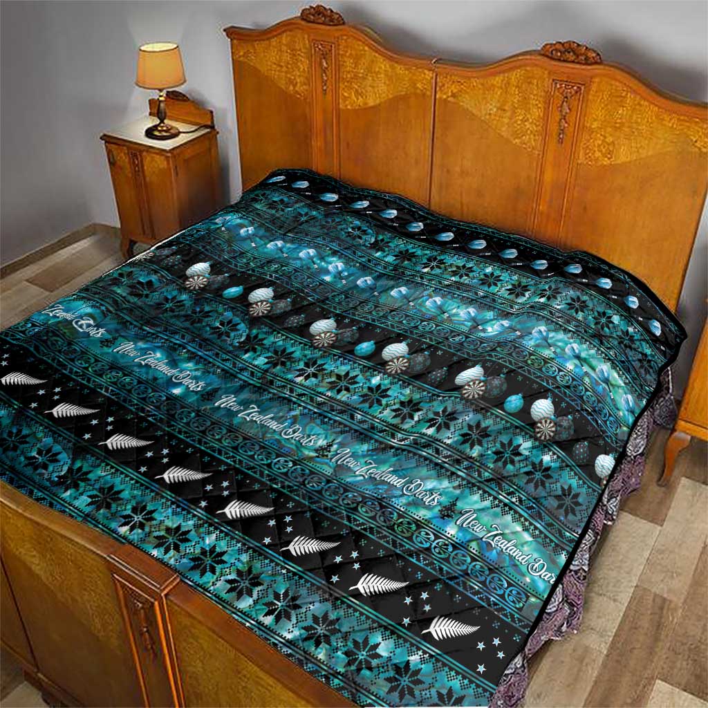 New Zealand Darts Christmas Quilt Merry Xmas Aotearoa Maori Paua Shell - Vibe Hoodie