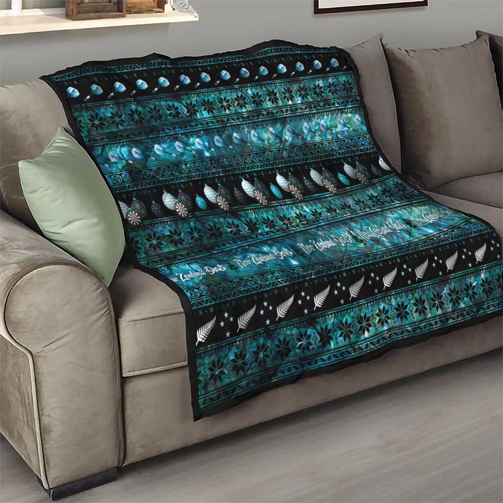 New Zealand Darts Christmas Quilt Merry Xmas Aotearoa Maori Paua Shell - Vibe Hoodie