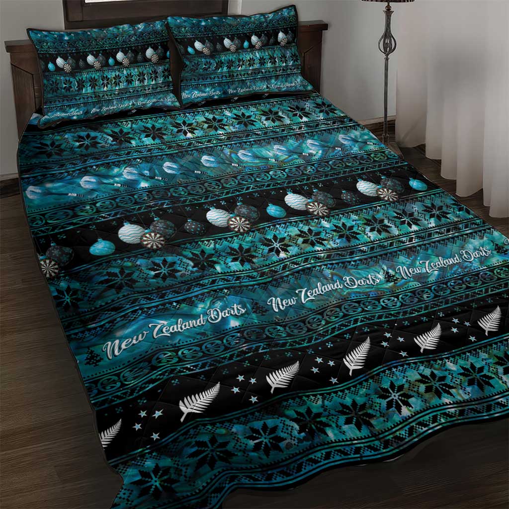 New Zealand Darts Christmas Quilt Bed Set Merry Xmas Aotearoa Maori Paua Shell - Vibe Hoodie