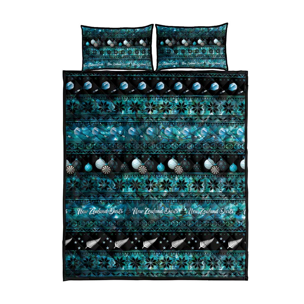 New Zealand Darts Christmas Quilt Bed Set Merry Xmas Aotearoa Maori Paua Shell - Vibe Hoodie