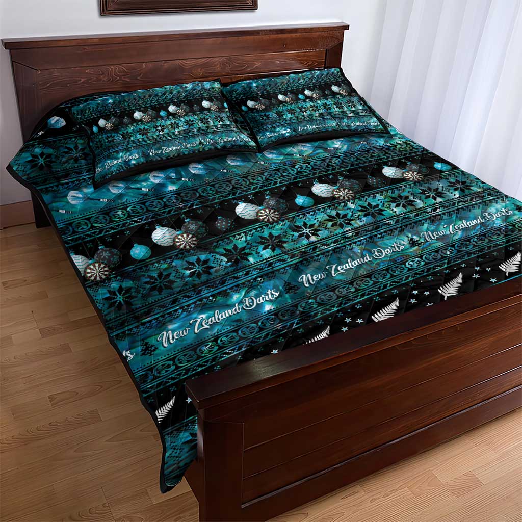 New Zealand Darts Christmas Quilt Bed Set Merry Xmas Aotearoa Maori Paua Shell - Vibe Hoodie