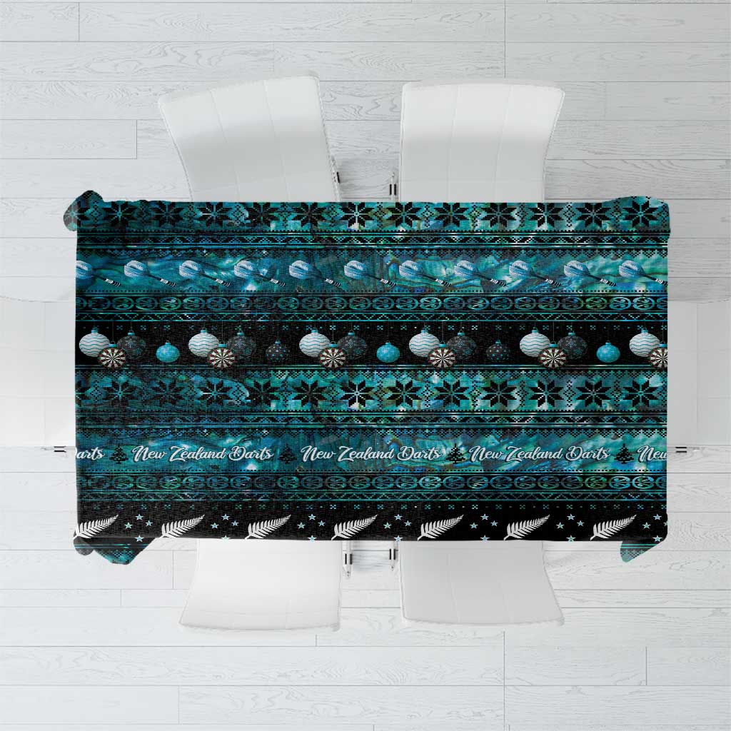 New Zealand Darts Christmas Tablecloth Merry Xmas Aotearoa Maori Paua Shell - Vibe Hoodie