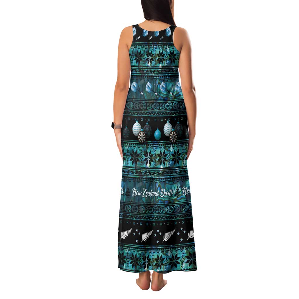 New Zealand Darts Christmas Tank Maxi Dress Merry Xmas Aotearoa Maori Paua Shell - Vibe Hoodie