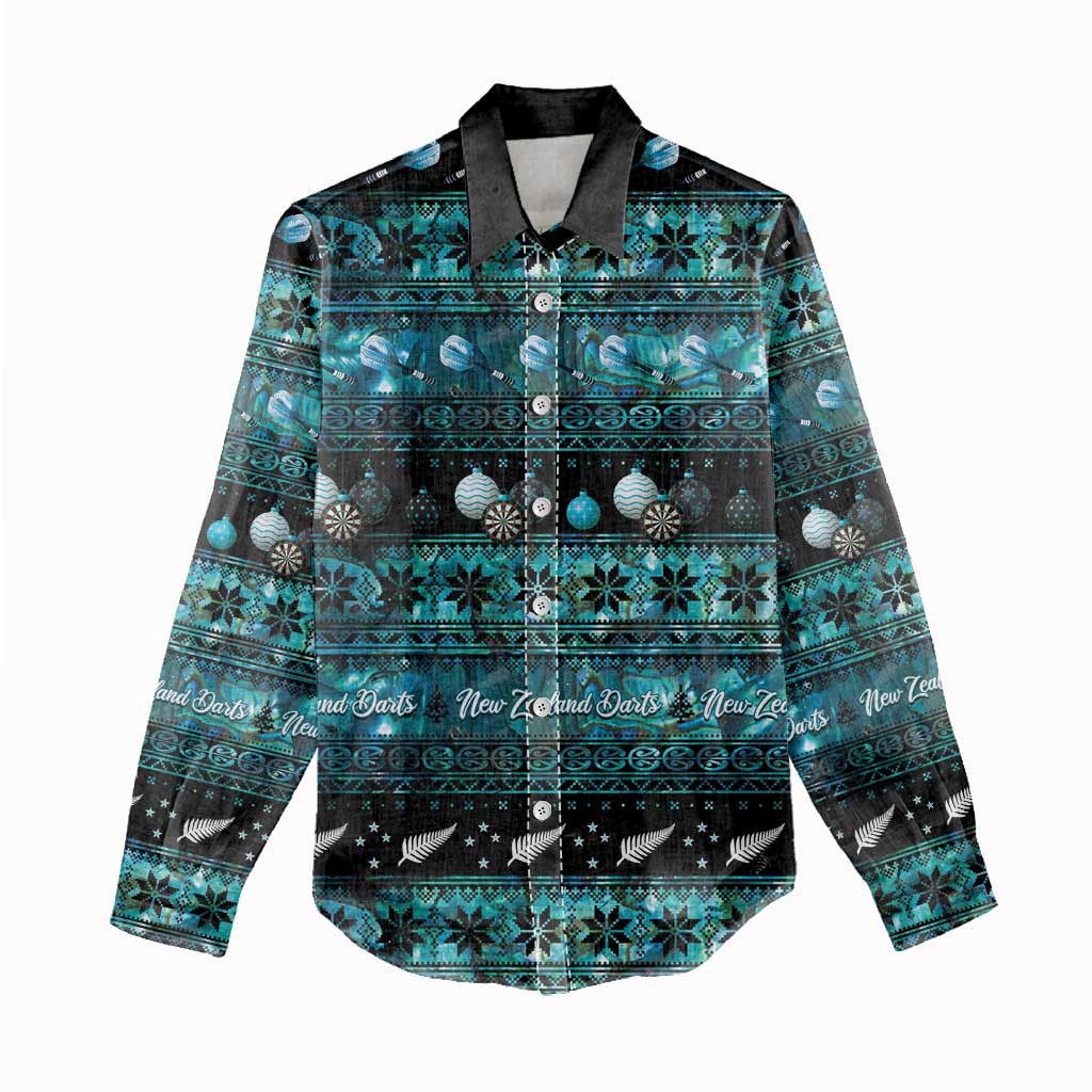 New Zealand Darts Christmas Women Casual Shirt Merry Xmas Aotearoa Maori Paua Shell - Vibe Hoodie
