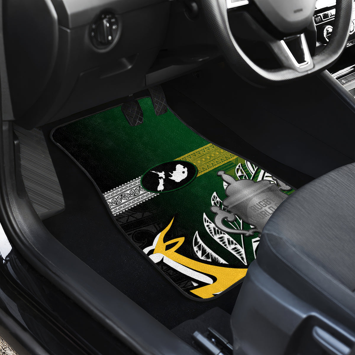 personalised-new-zealand-and-south-africa-rugby-car-mats-2023-world-cup-final-all-black-springboks-together