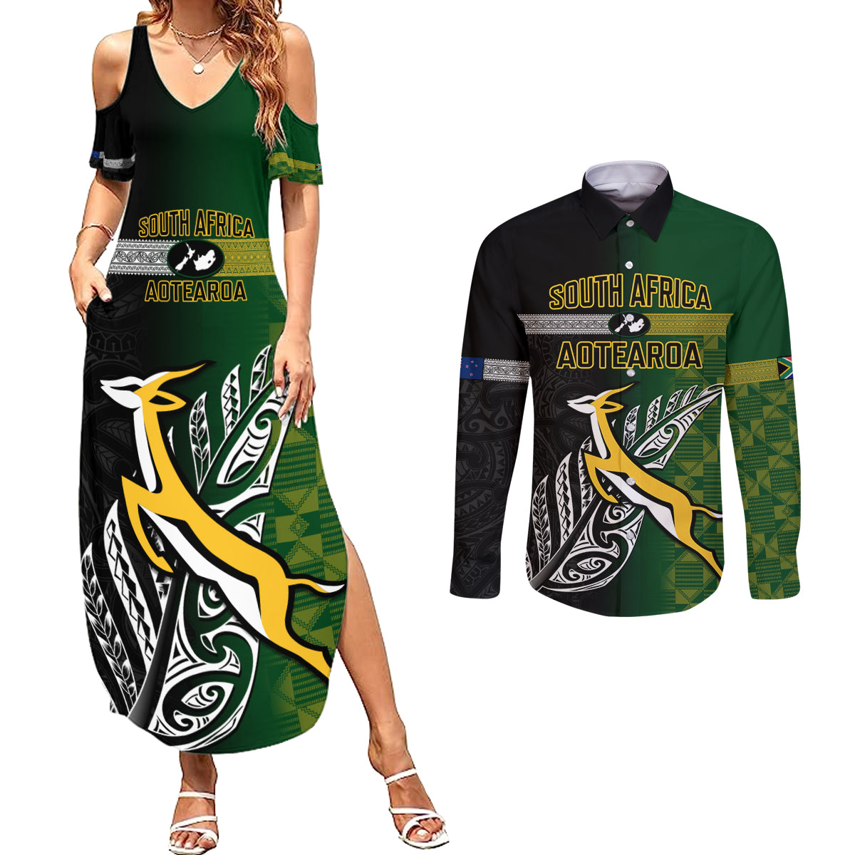 personalised-new-zealand-and-south-africa-rugby-couples-matching-summer-maxi-dress-and-long-sleeve-button-shirt-2023-world-cup-final-all-black-springboks-together