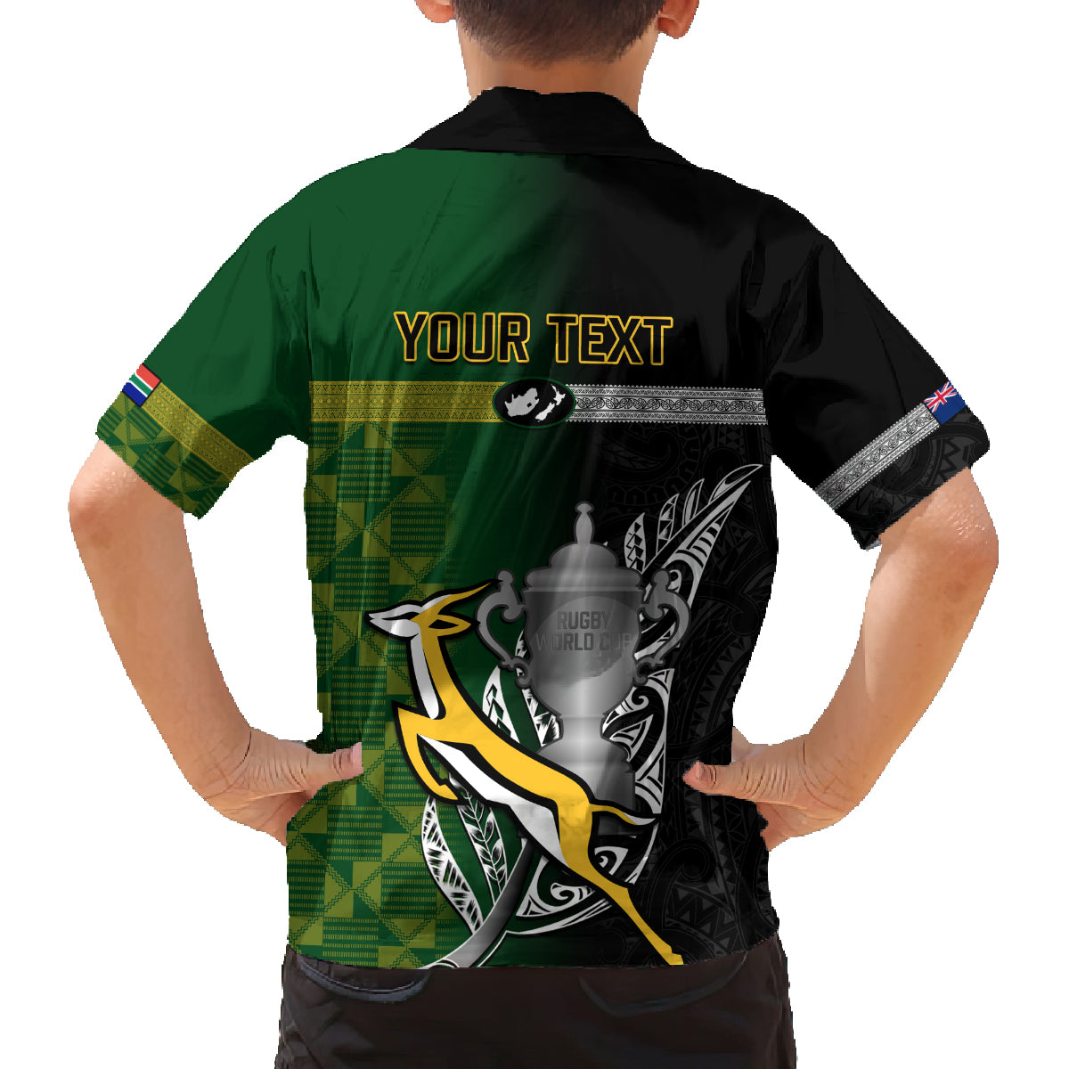 personalised-new-zealand-and-south-africa-rugby-family-matching-long-sleeve-bodycon-dress-and-hawaiian-shirt-2023-world-cup-final-all-black-springboks-together