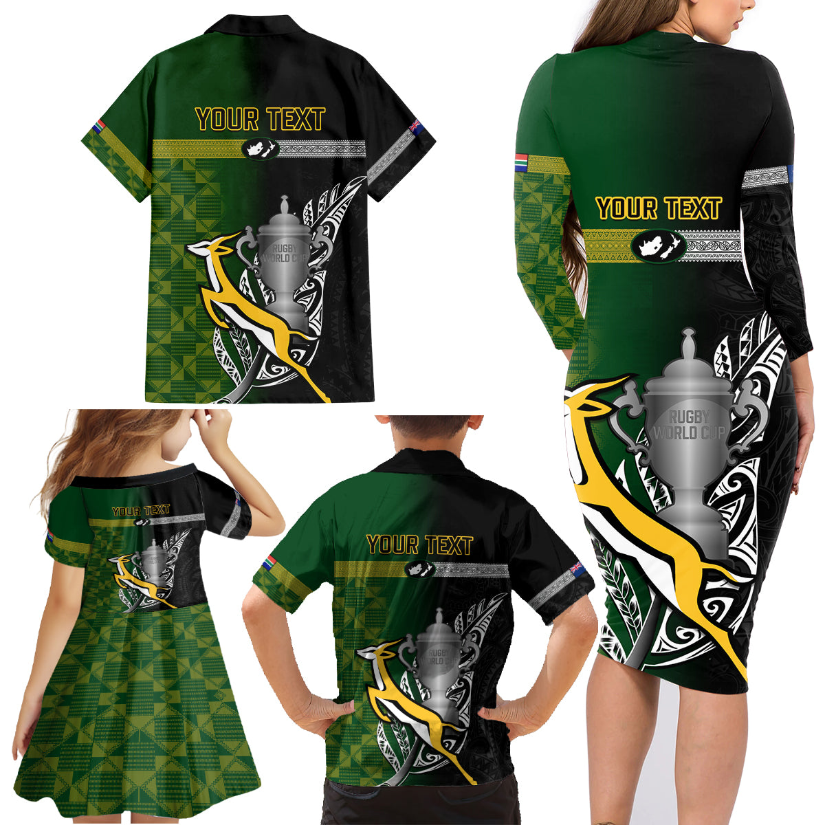 personalised-new-zealand-and-south-africa-rugby-family-matching-long-sleeve-bodycon-dress-and-hawaiian-shirt-2023-world-cup-final-all-black-springboks-together