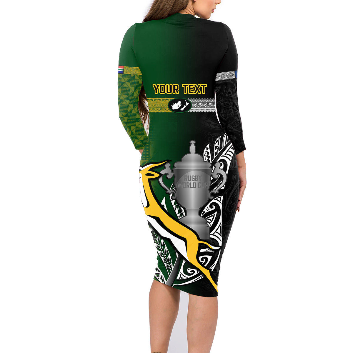 personalised-new-zealand-and-south-africa-rugby-family-matching-long-sleeve-bodycon-dress-and-hawaiian-shirt-2023-world-cup-final-all-black-springboks-together