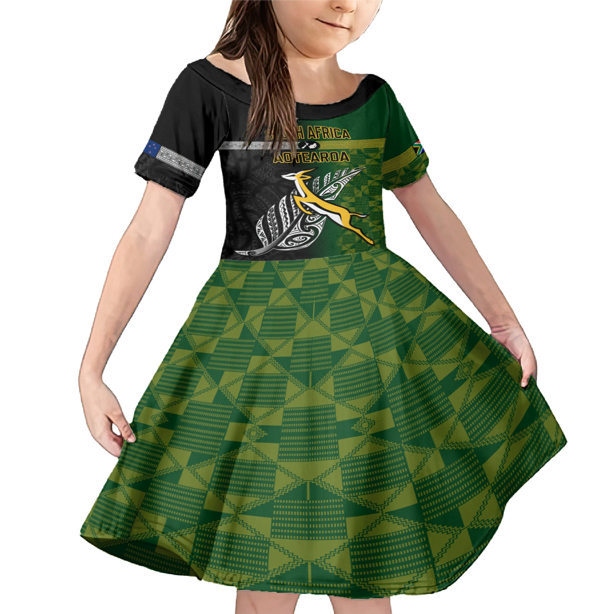 personalised-new-zealand-and-south-africa-rugby-family-matching-mermaid-dress-and-hawaiian-shirt-2023-world-cup-final-all-black-springboks-together