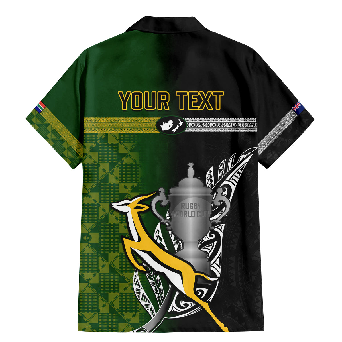 personalised-new-zealand-and-south-africa-rugby-family-matching-mermaid-dress-and-hawaiian-shirt-2023-world-cup-final-all-black-springboks-together