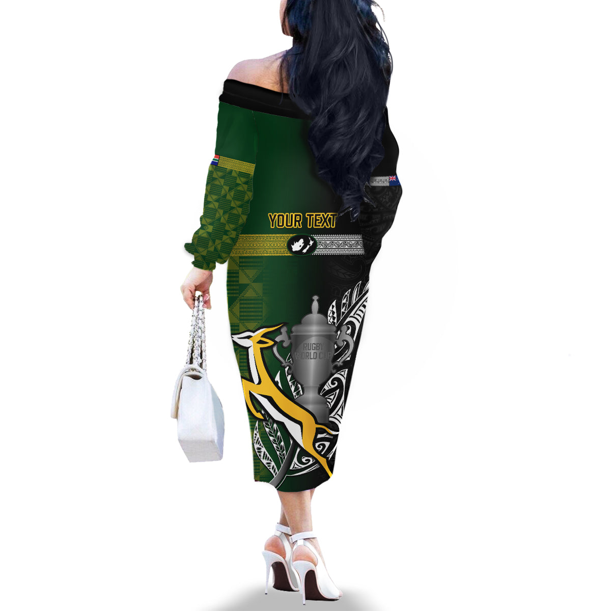 personalised-new-zealand-and-south-africa-rugby-family-matching-off-shoulder-long-sleeve-dress-and-hawaiian-shirt-2023-world-cup-final-all-black-springboks-together