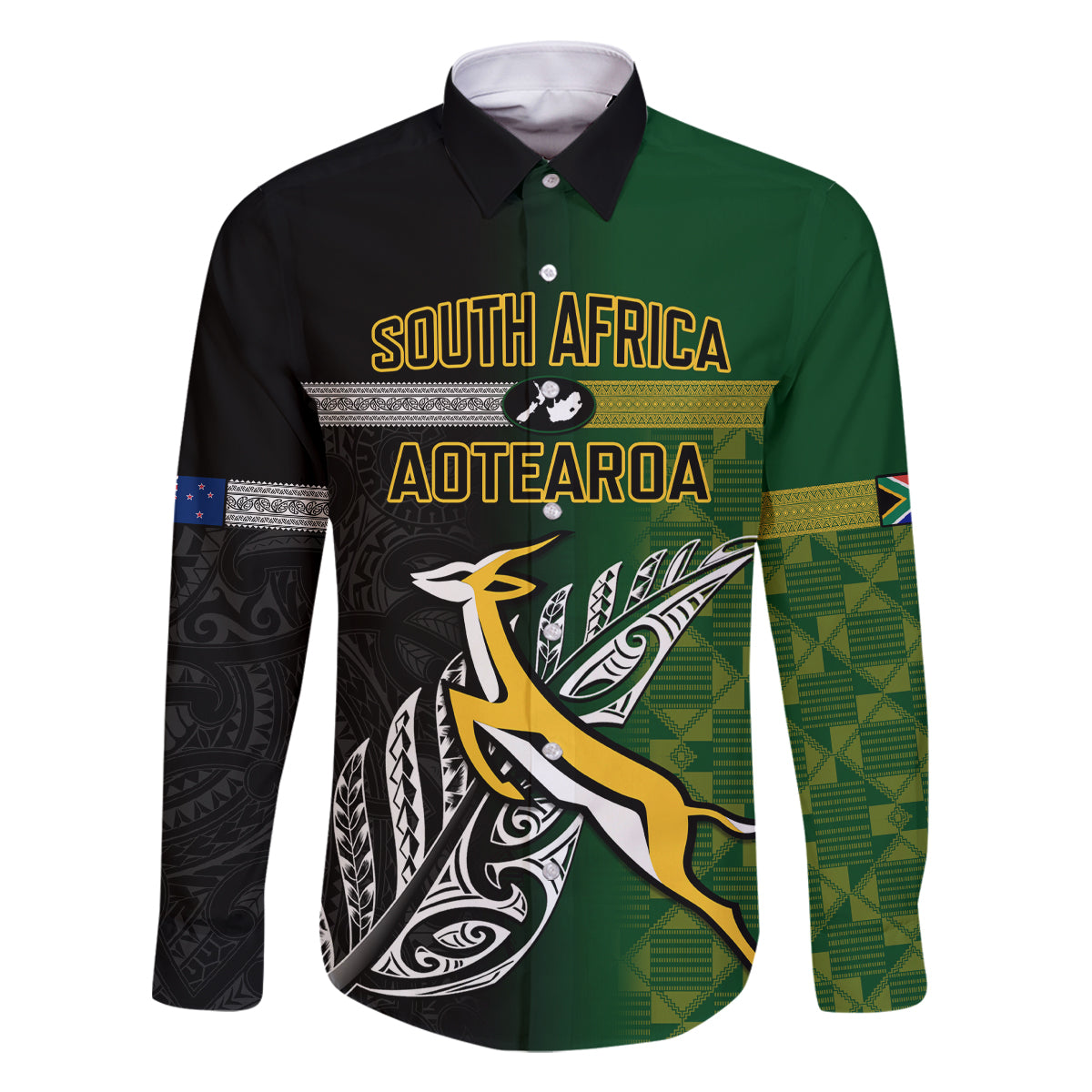 personalised-new-zealand-and-south-africa-rugby-family-matching-off-shoulder-maxi-dress-and-hawaiian-shirt-2023-world-cup-final-all-black-springboks-together