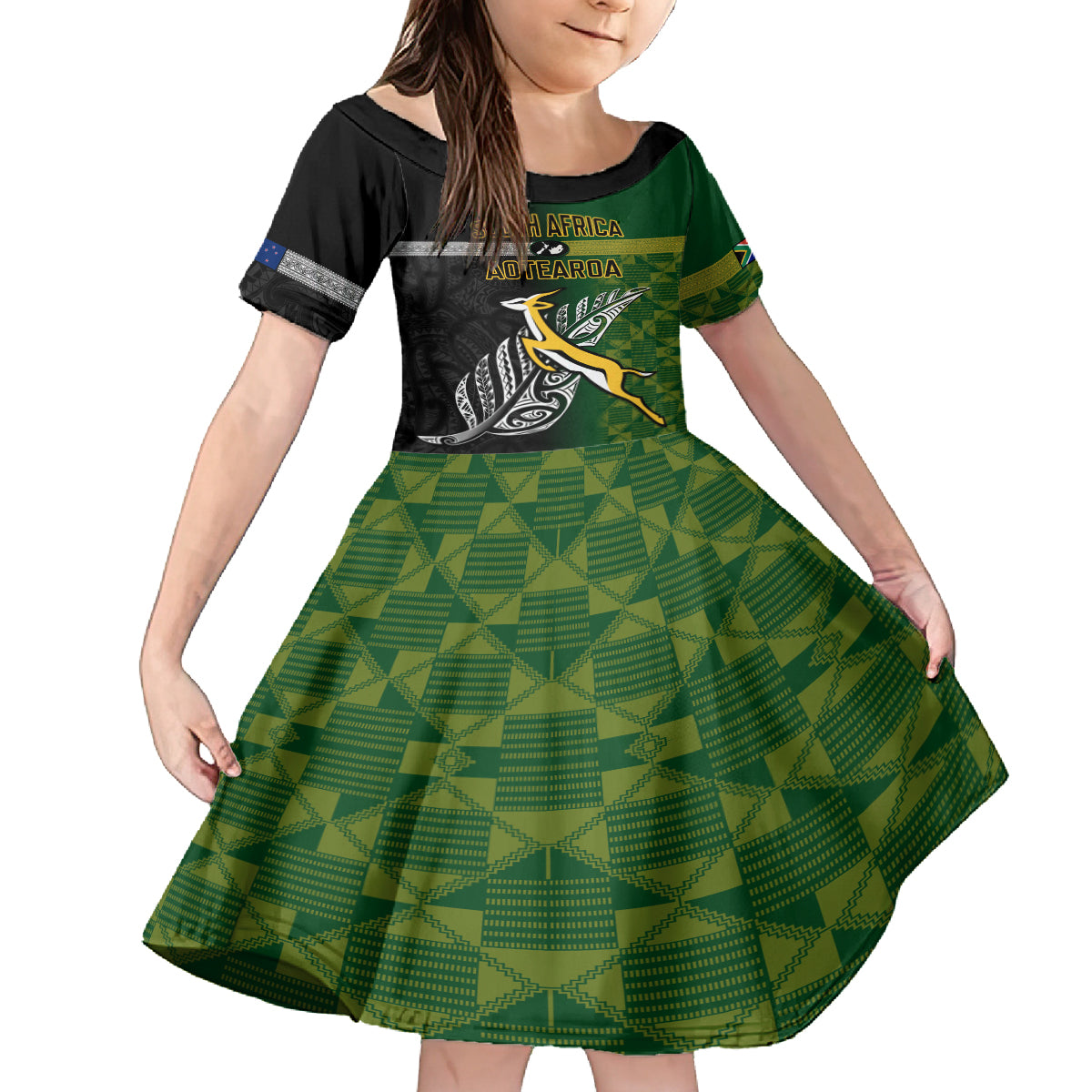 personalised-new-zealand-and-south-africa-rugby-family-matching-off-shoulder-short-dress-and-hawaiian-shirt-2023-world-cup-final-all-black-springboks-together