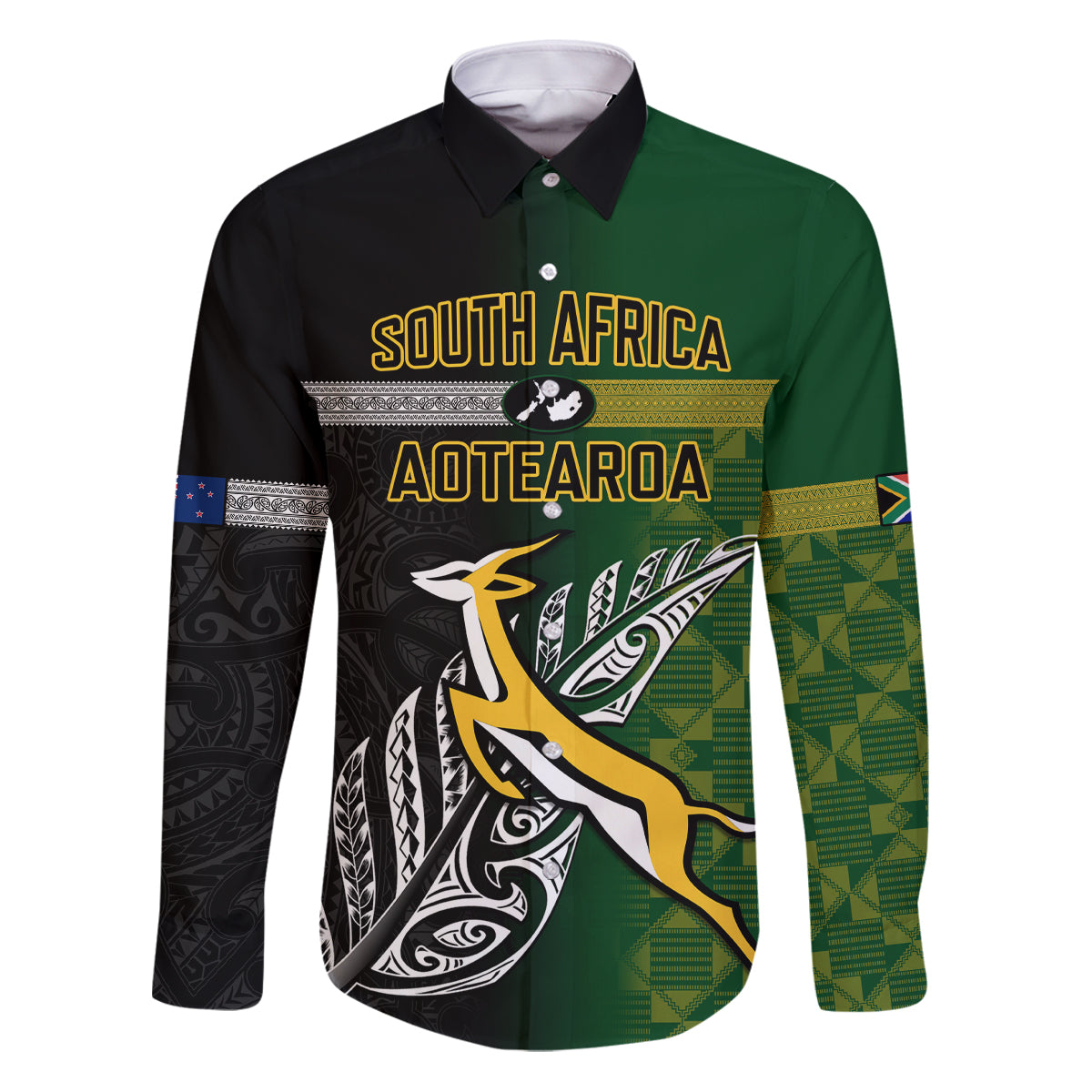 personalised-new-zealand-and-south-africa-rugby-family-matching-puletasi-dress-and-hawaiian-shirt-2023-world-cup-final-all-black-springboks-together
