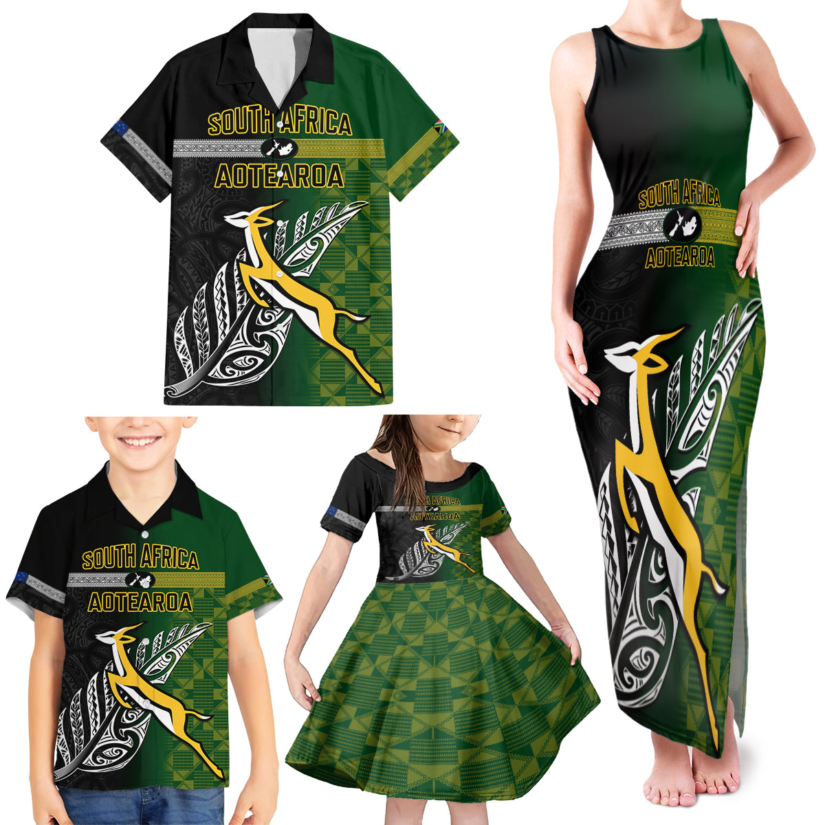 personalised-new-zealand-and-south-africa-rugby-family-matching-tank-maxi-dress-and-hawaiian-shirt-2023-world-cup-final-all-black-springboks-together