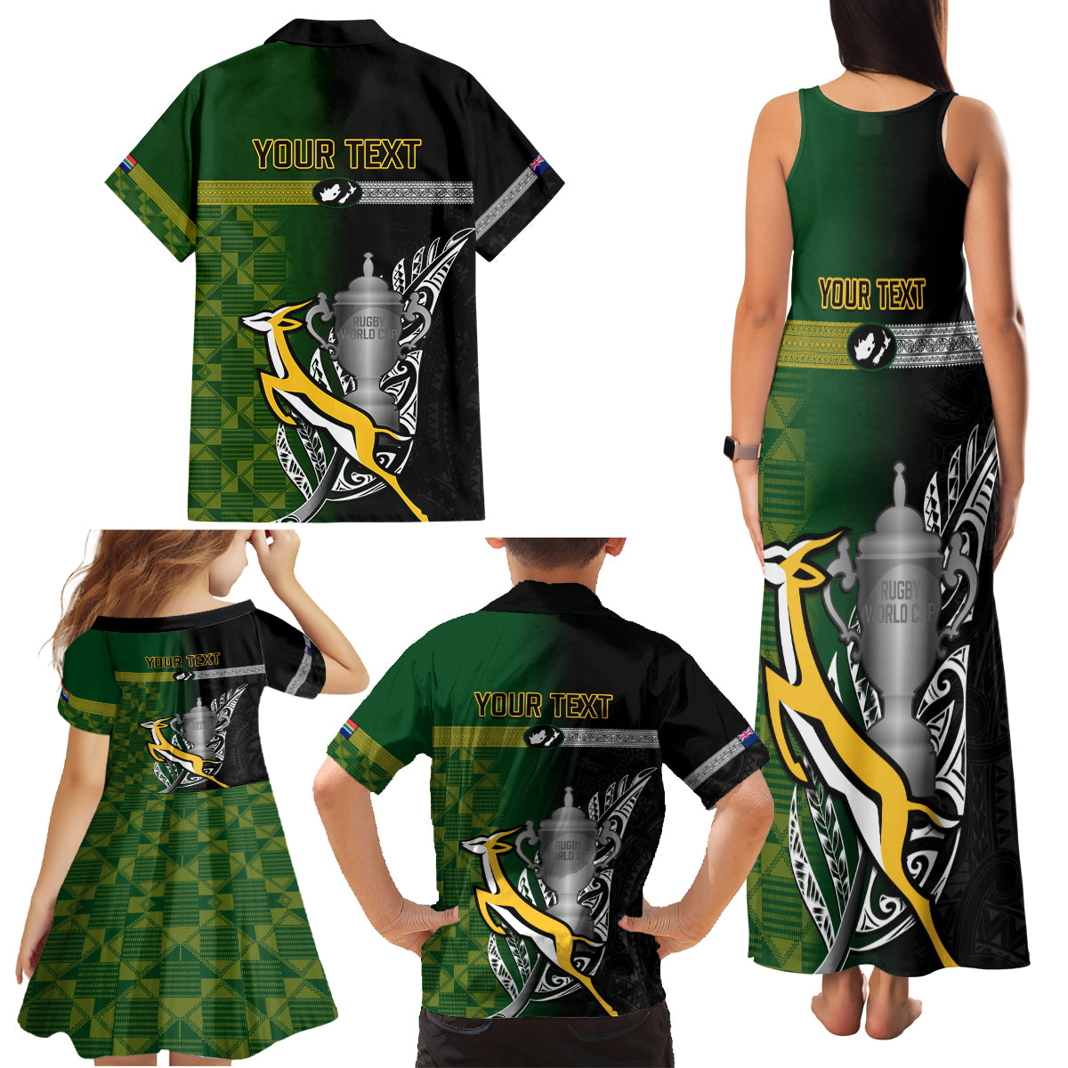 personalised-new-zealand-and-south-africa-rugby-family-matching-tank-maxi-dress-and-hawaiian-shirt-2023-world-cup-final-all-black-springboks-together