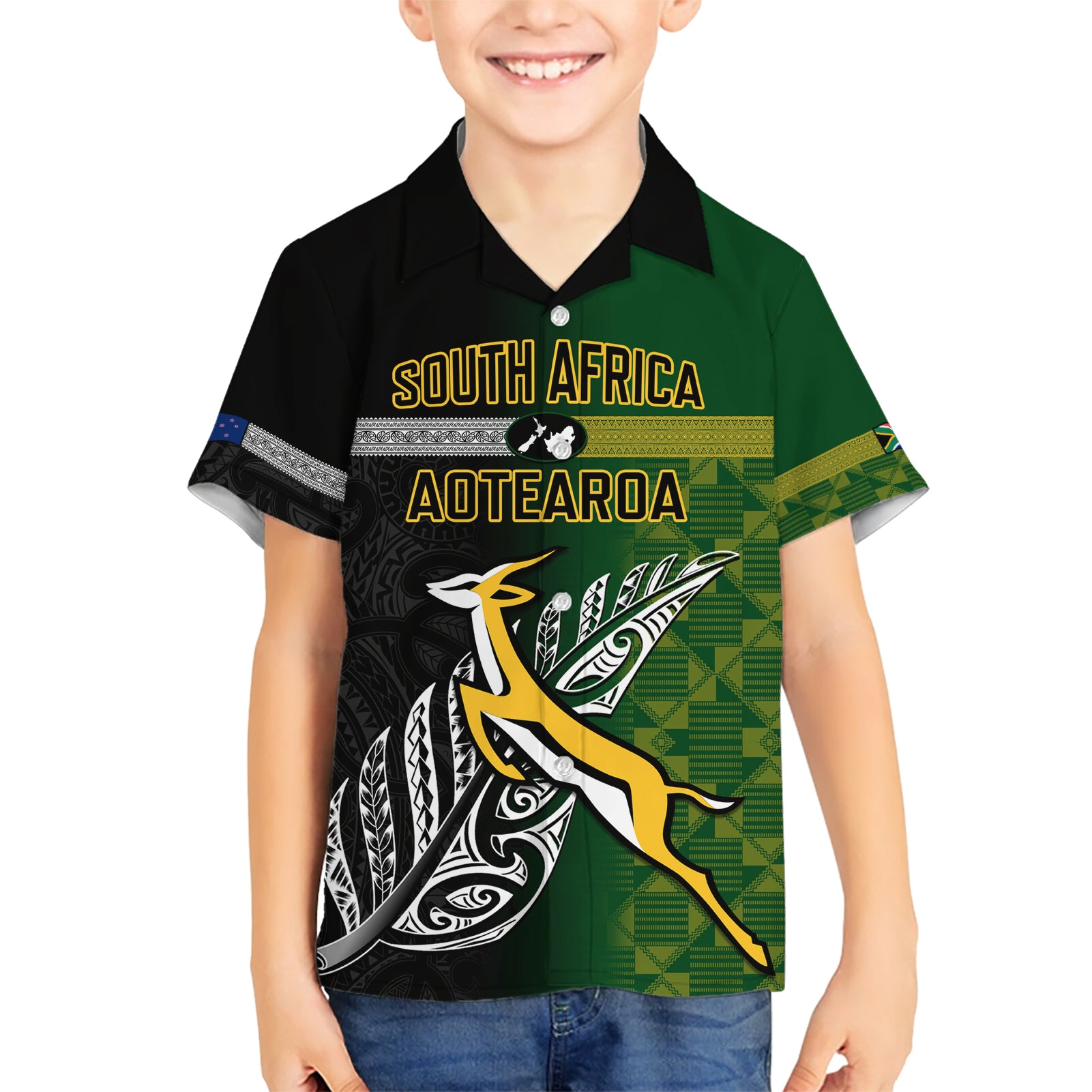 personalised-new-zealand-and-south-africa-rugby-kid-hawaiian-shirt-2023-world-cup-final-all-black-springboks-together