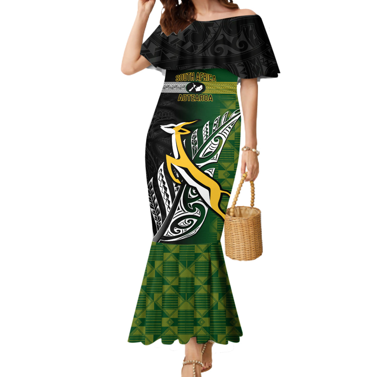personalised-new-zealand-and-south-africa-rugby-mermaid-dress-2023-world-cup-final-all-black-springboks-together