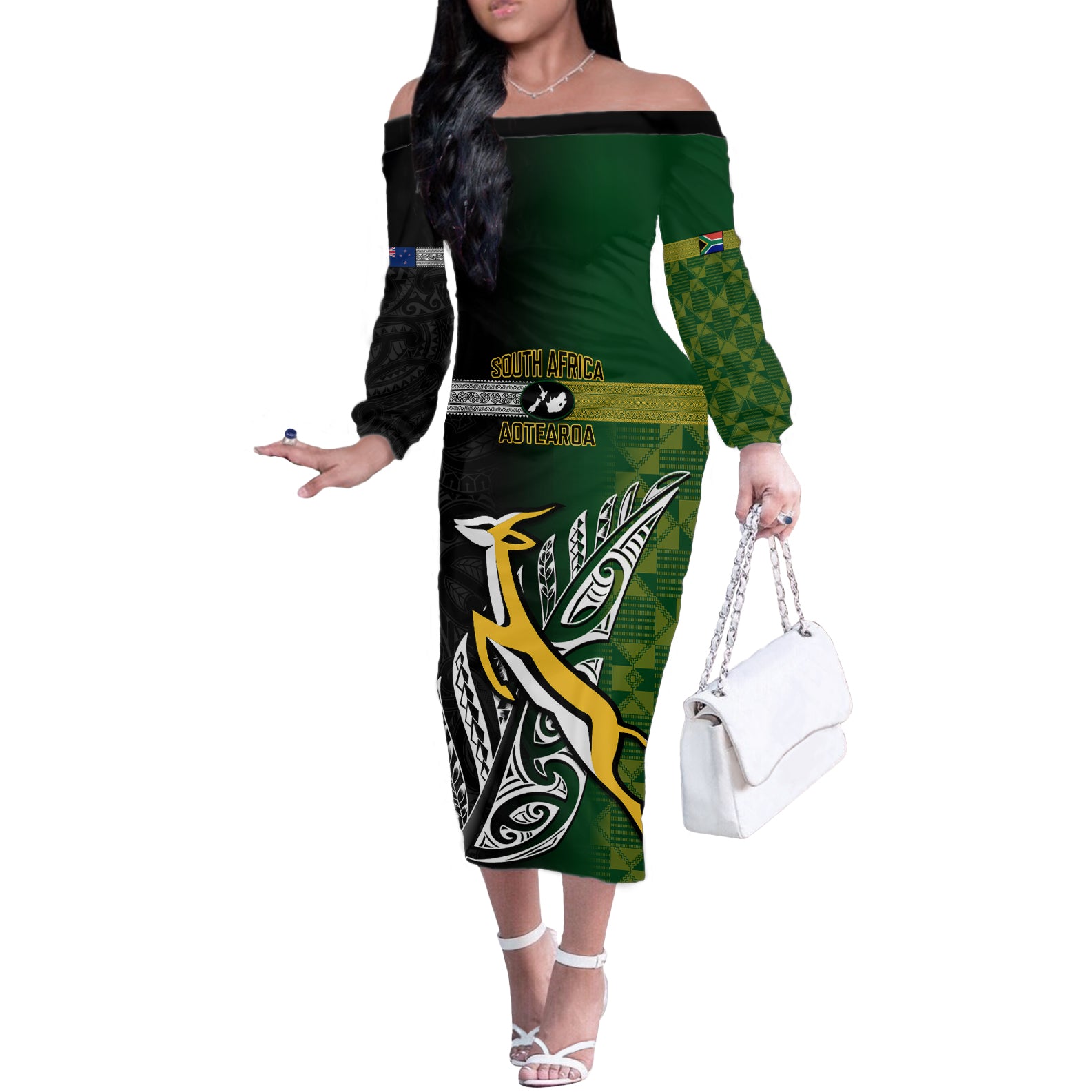 personalised-new-zealand-and-south-africa-rugby-off-the-shoulder-long-sleeve-dress-2023-world-cup-final-all-black-springboks-together