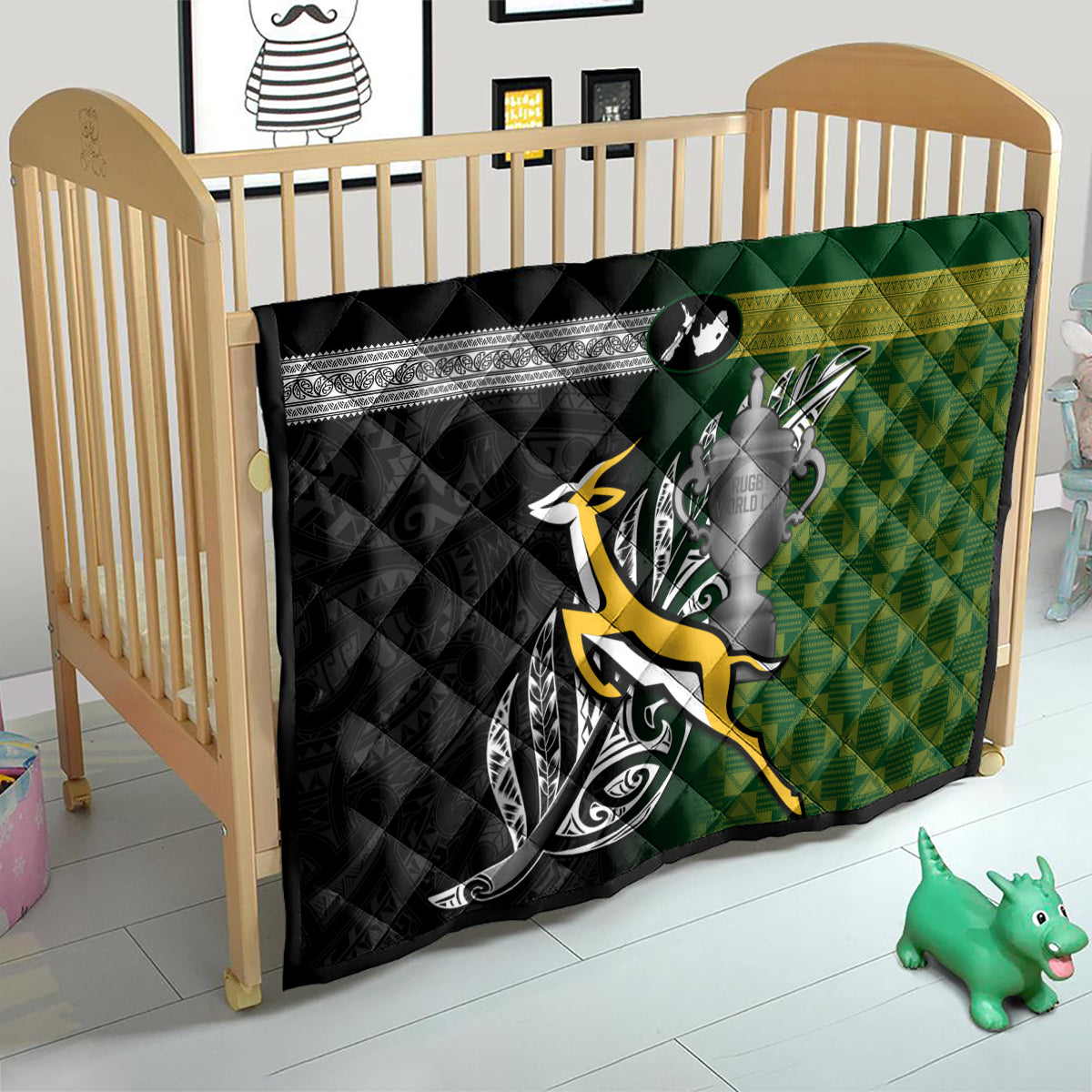 New Zealand and South Africa Rugby Quilt 2023 World Cup Final All Black Springboks Together - Vibe Hoodie Shop