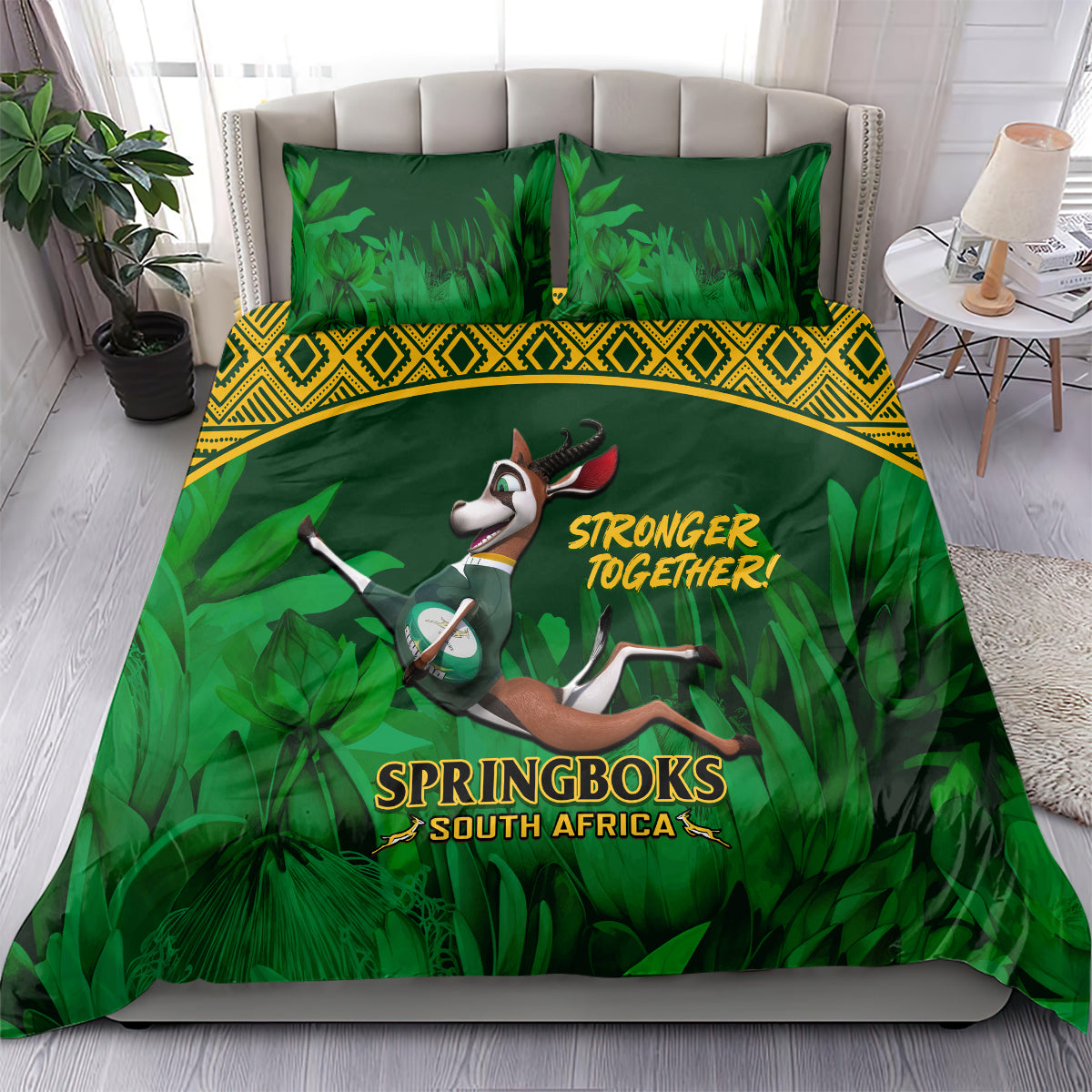 South Africa Rugby Bedding Set Go Bokke World Cup Champions History - Vibe Hoodie Shop