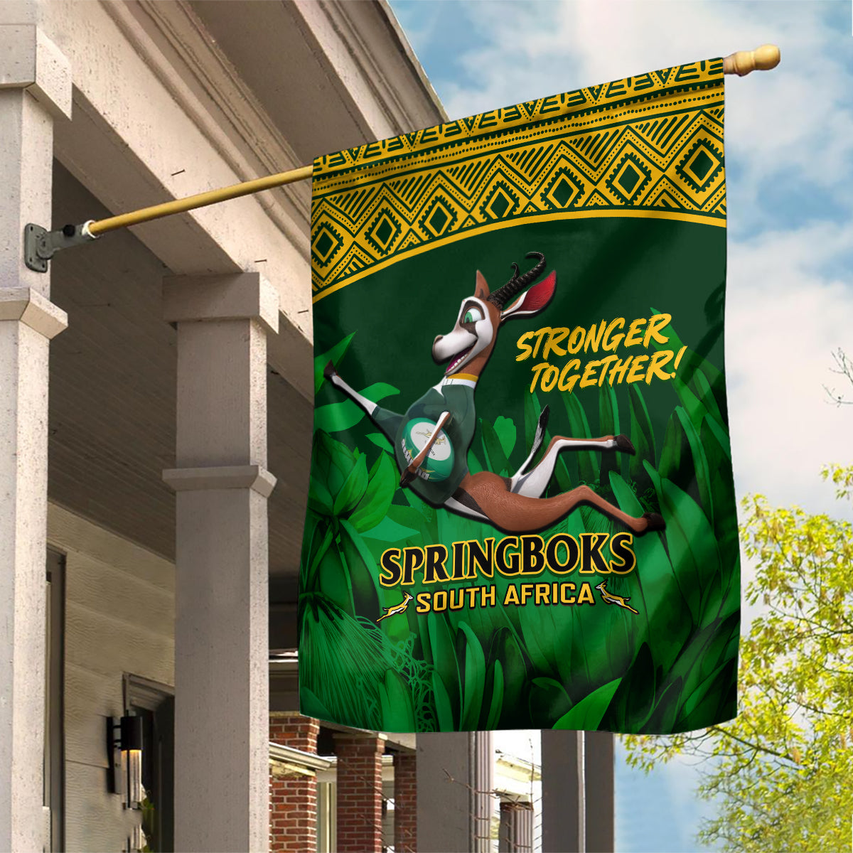 South Africa Rugby Garden Flag Go Bokke World Cup Champions History - Vibe Hoodie Shop