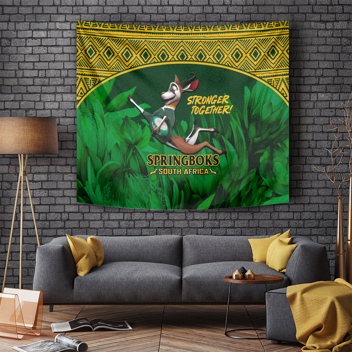 South Africa Rugby Tapestry Go Bokke World Cup Champions History - Vibe Hoodie Shop