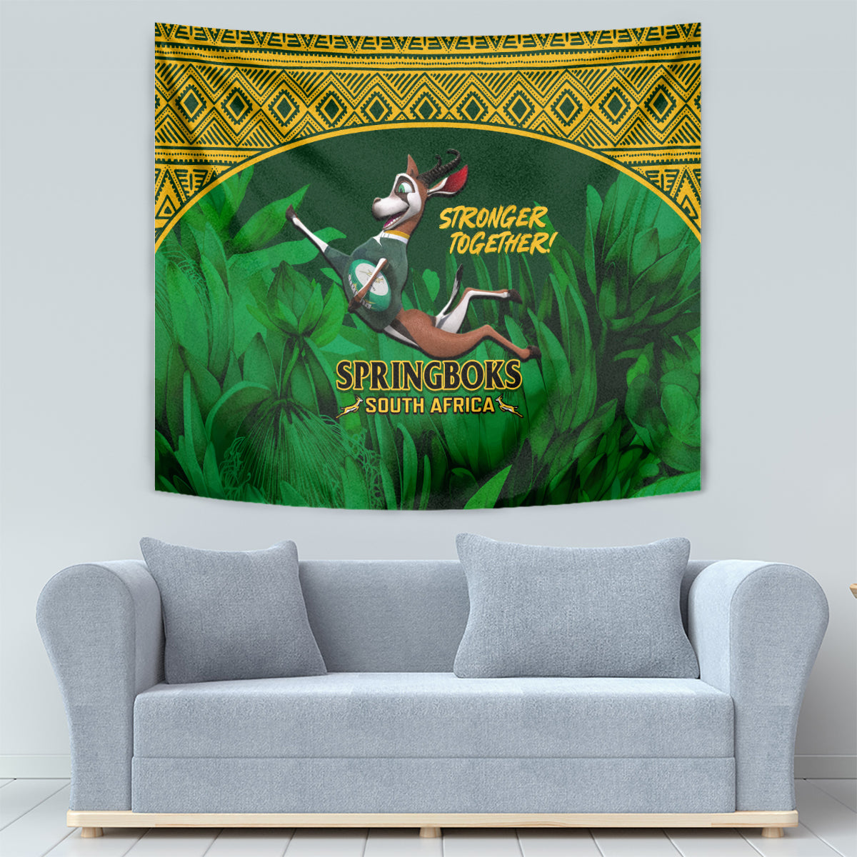 South Africa Rugby Tapestry Go Bokke World Cup Champions History - Vibe Hoodie Shop