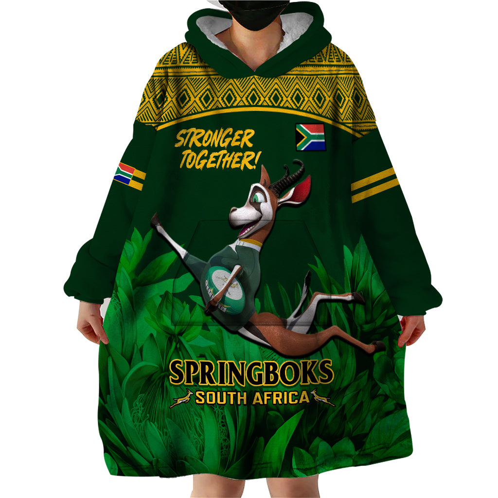 South Africa Rugby Wearable Blanket Hoodie Go Bokke World Cup Champions History - Vibe Hoodie Shop