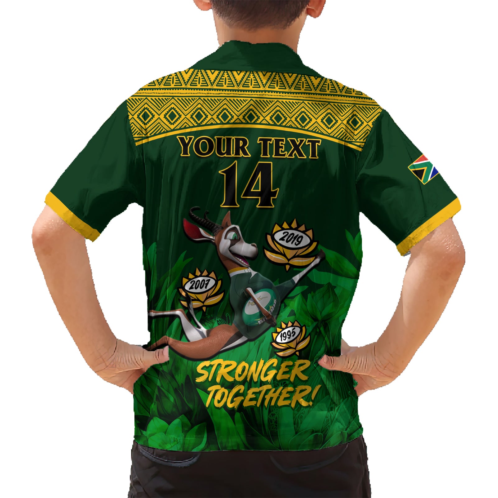 Custom South Africa Rugby Hawaiian Shirt Go Bokke World Cup Champions History - Vibe Hoodie Shop