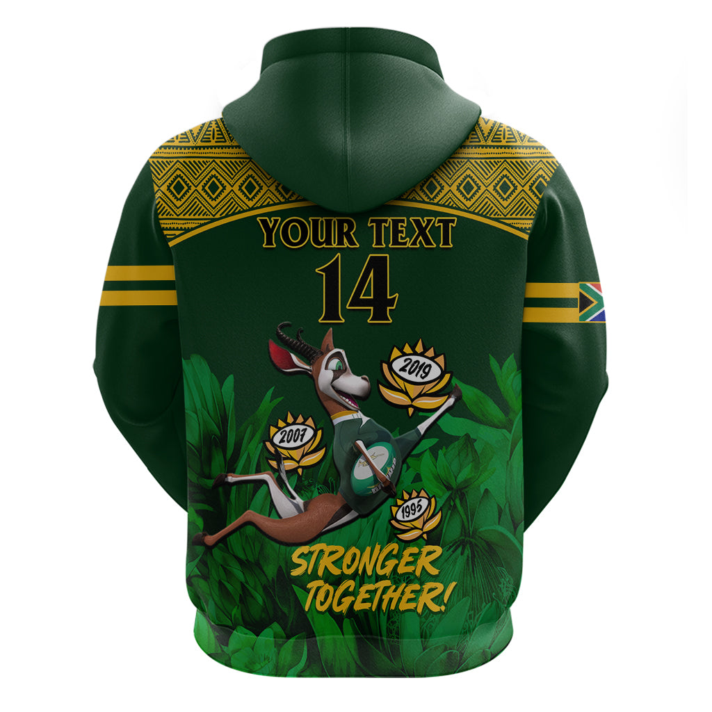 Custom South Africa Rugby Hoodie Go Bokke World Cup Champions History - Vibe Hoodie Shop