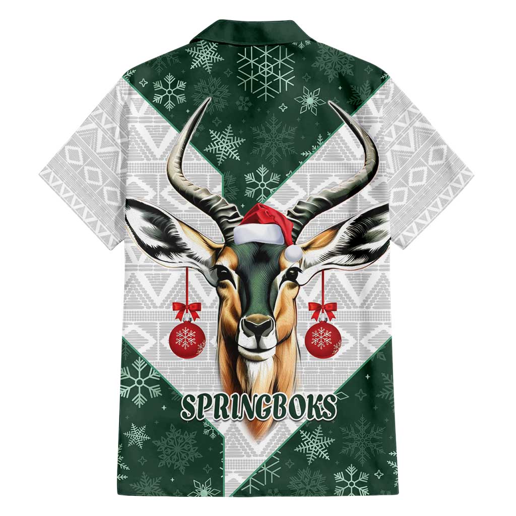 South Africa Springboks Christmas Hawaiian Shirt Bokke Santa - Geseende Kersfees - Vibe Hoodie Shop