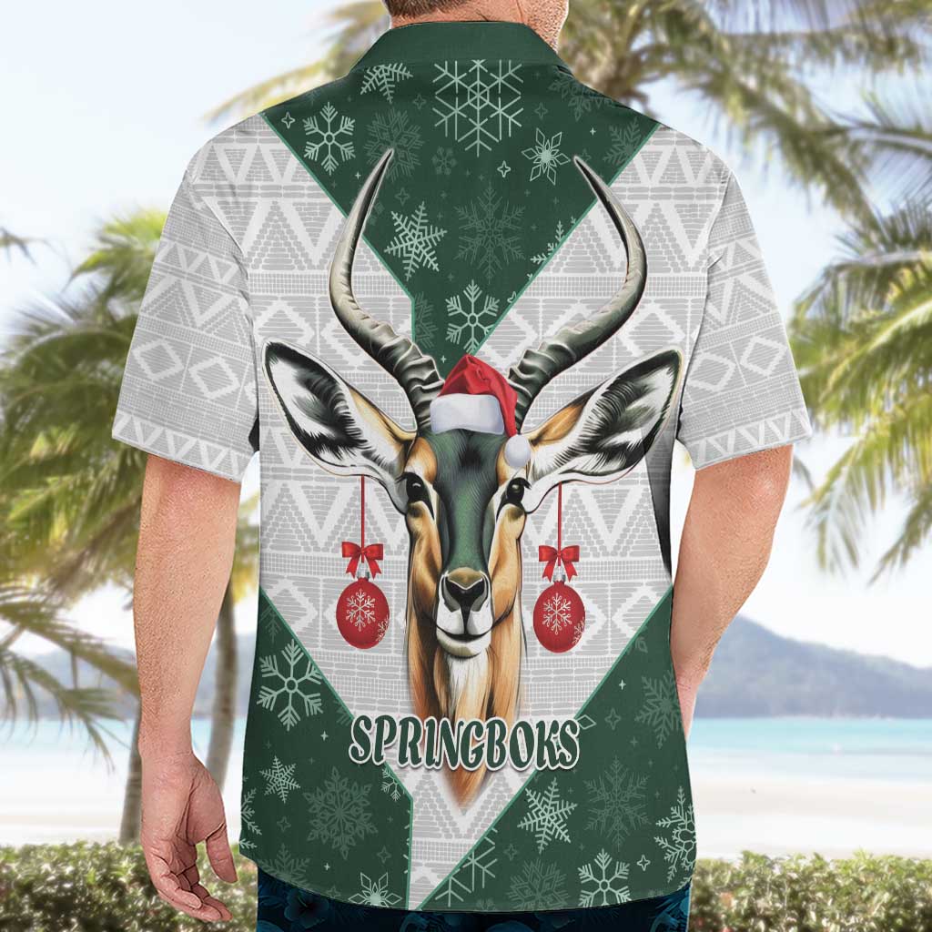 South Africa Springboks Christmas Hawaiian Shirt Bokke Santa - Geseende Kersfees - Vibe Hoodie Shop