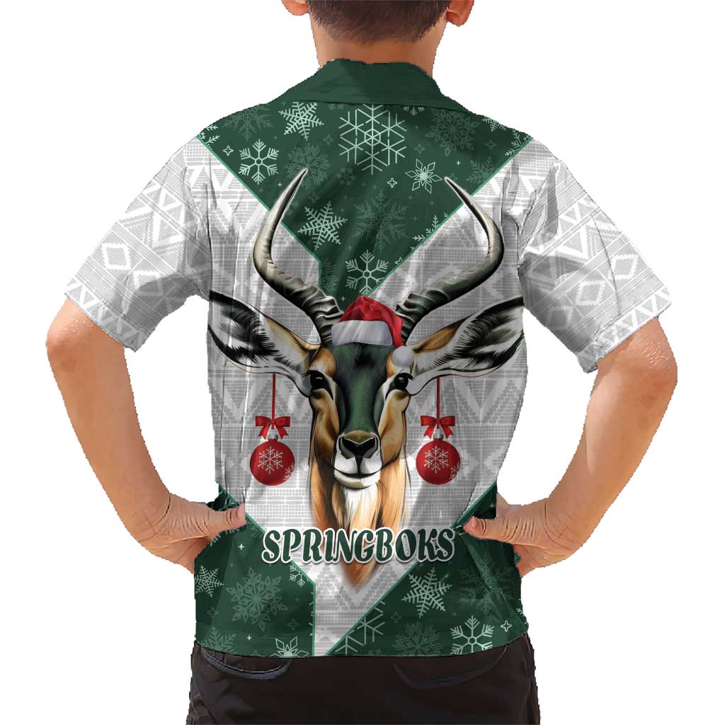 South Africa Springboks Christmas Hawaiian Shirt Bokke Santa - Geseende Kersfees - Vibe Hoodie Shop