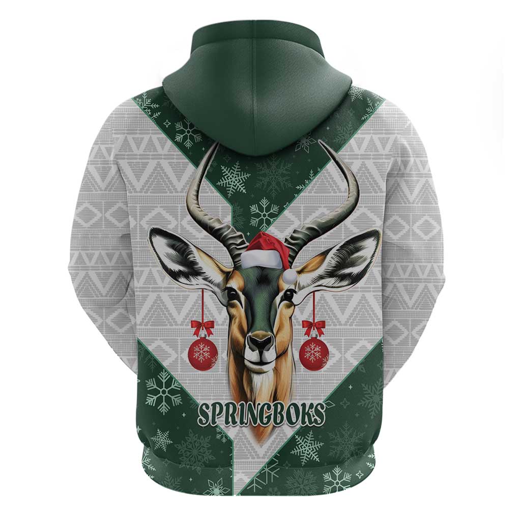 South Africa Springboks Christmas Hoodie Bokke Santa - Geseende Kersfees - Vibe Hoodie Shop