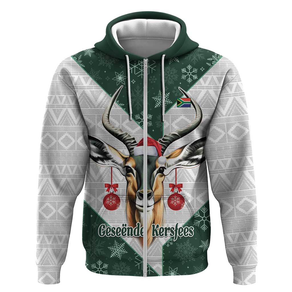 South Africa Springboks Christmas Hoodie Bokke Santa - Geseende Kersfees - Vibe Hoodie Shop