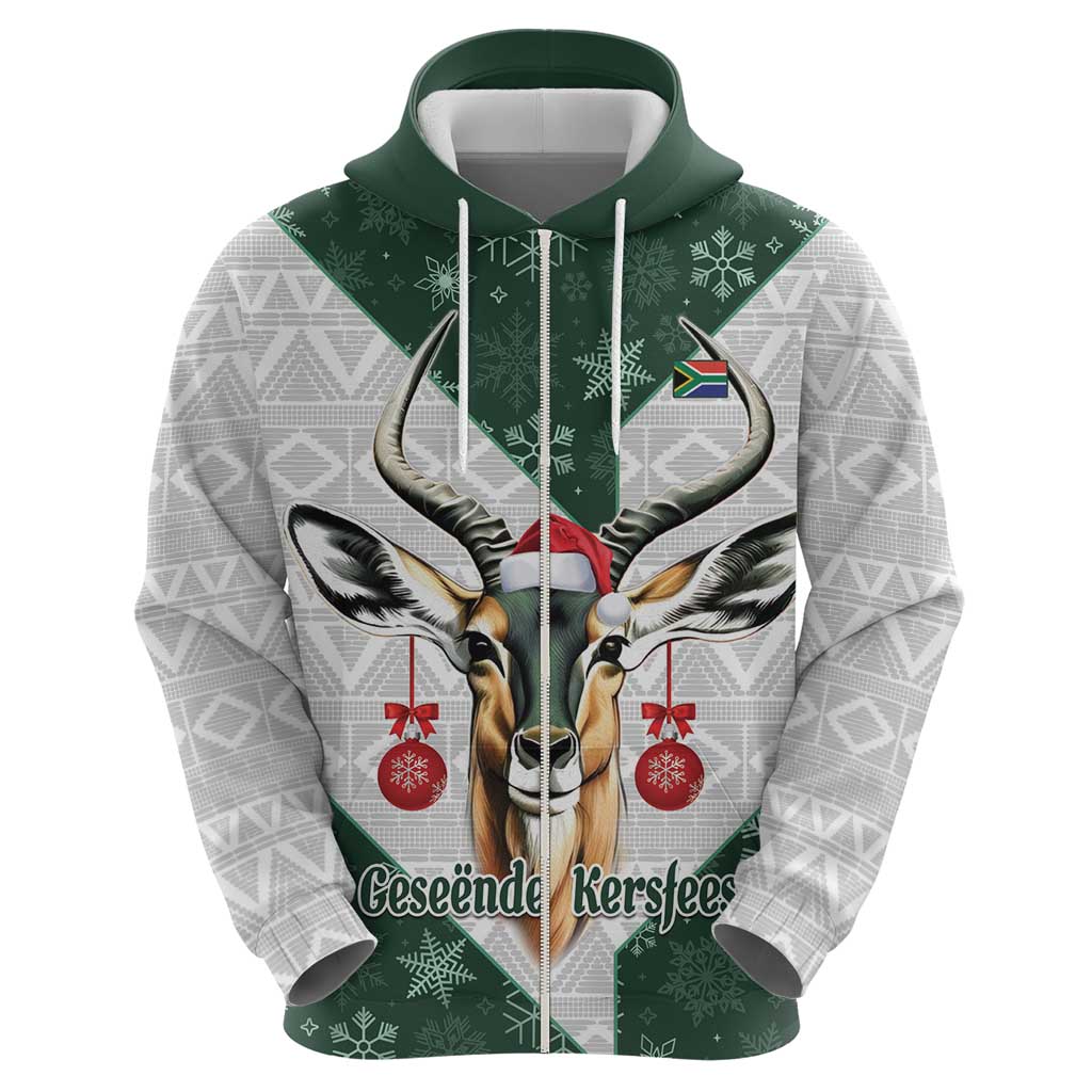 South Africa Springboks Christmas Hoodie Bokke Santa - Geseende Kersfees - Vibe Hoodie Shop