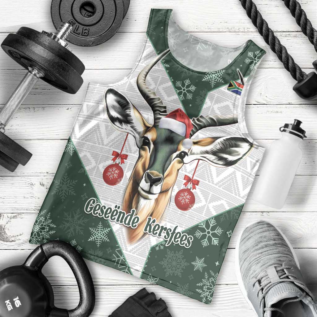 South Africa Springboks Christmas Men Tank Top Bokke Santa - Geseende Kersfees - Vibe Hoodie Shop