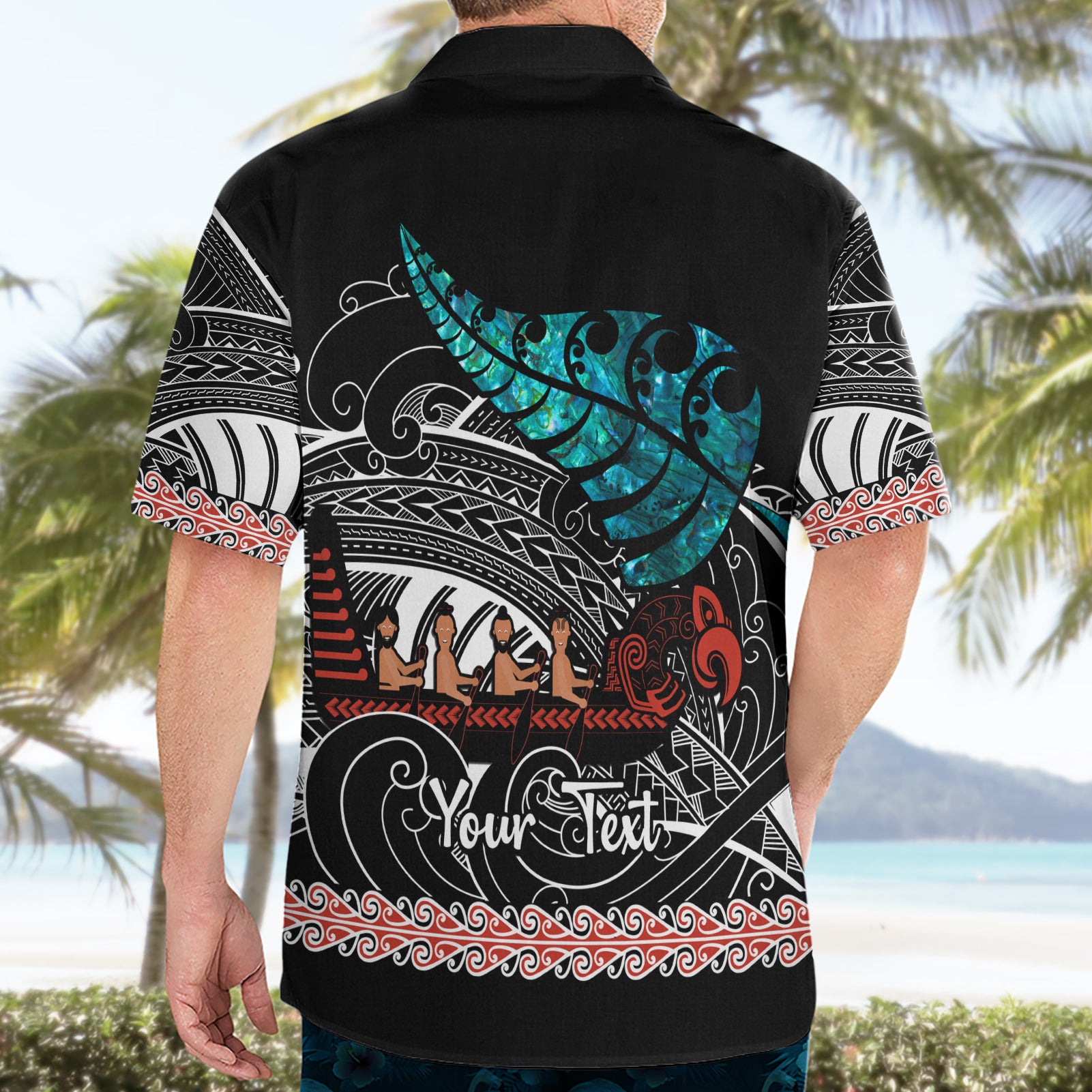 Personalised New Zealand Waka Hawaiian Shirt Aotearoa Maori Silver Fern Pattern - Vibe Hoodie Shop