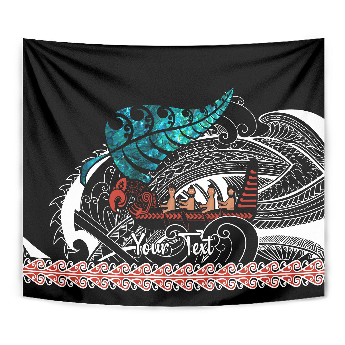 Personalised New Zealand Waka Tapestry Aotearoa Maori Silver Fern Pattern - Vibe Hoodie Shop