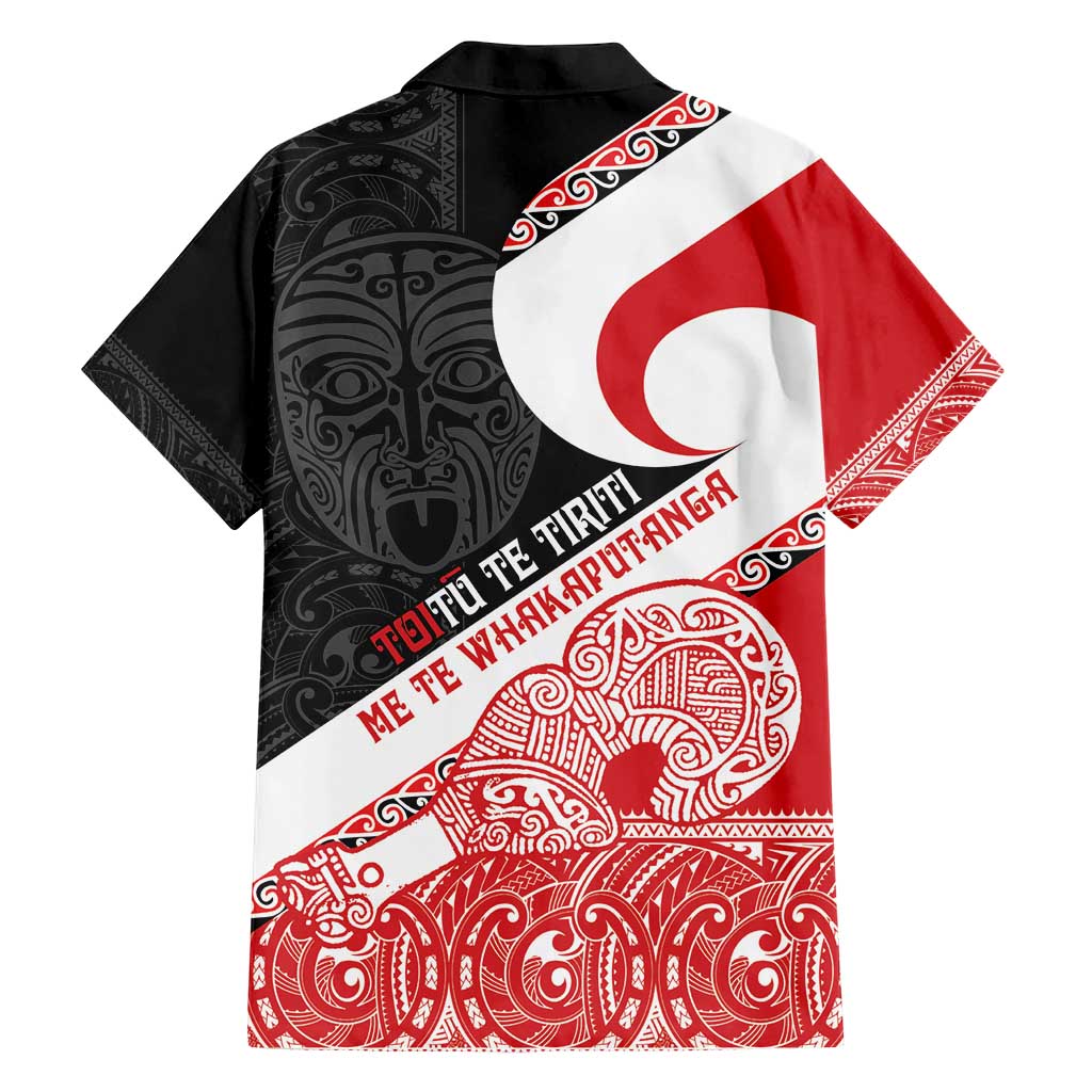 Toitu Te Tiriti Me Te Whakaputanga Hawaiian Shirt Maori Wahaika With Haka Face - Vibe Hoodie Shop