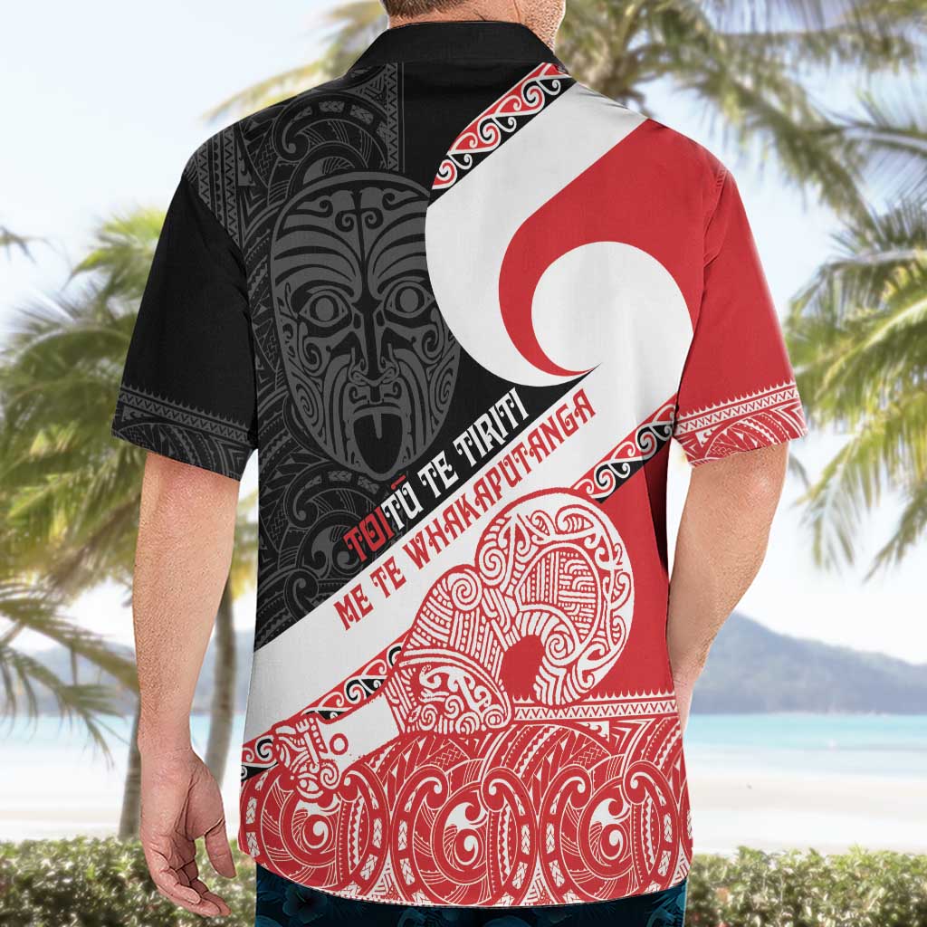 Toitu Te Tiriti Me Te Whakaputanga Hawaiian Shirt Maori Wahaika With Haka Face - Vibe Hoodie Shop