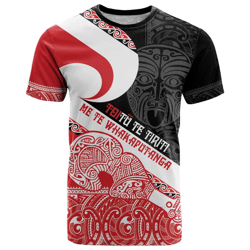 Toitu Te Tiriti Me Te Whakaputanga T Shirt Maori Wahaika With Haka Face - Vibe Hoodie Shop