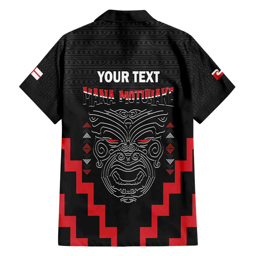 Personalised Toitu Te Tiriti Mana Maori Motuhake Family Matching Long Sleeve Bodycon Dress and Hawaiian Shirt Aotearoa Haka Face Mix Poutama Art