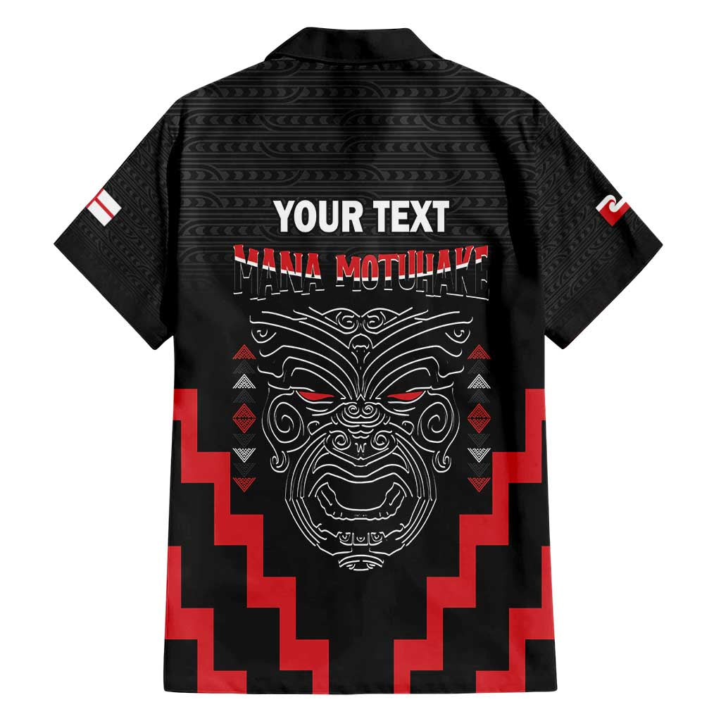 Personalised Toitu Te Tiriti Mana Maori Motuhake Family Matching Short Sleeve Bodycon Dress and Hawaiian Shirt Aotearoa Haka Face Mix Poutama Art